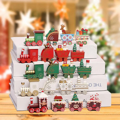 Christmas Wooden Train Set – Festive Decoration for Holiday 2025
