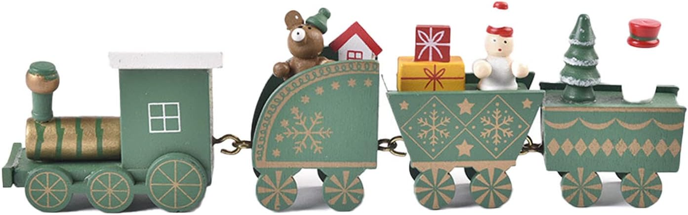 Christmas Wooden Train Set – Festive Decoration for Holiday 2025