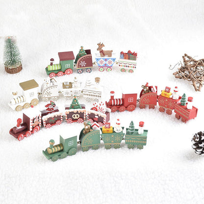 Christmas Wooden Train Set – Festive Decoration for Holiday 2025