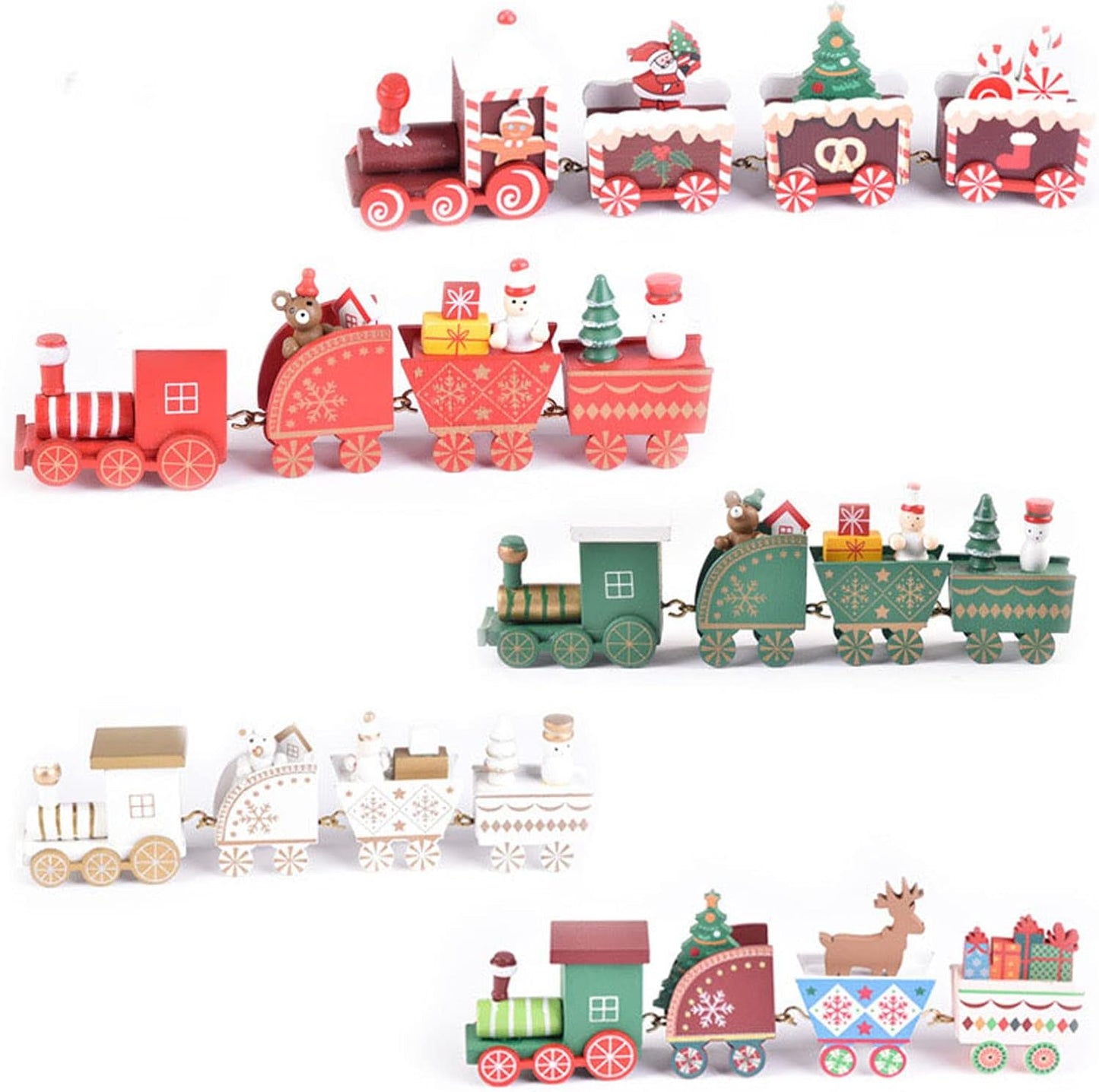 Christmas Wooden Train Set – Festive Decoration for Holiday 2025