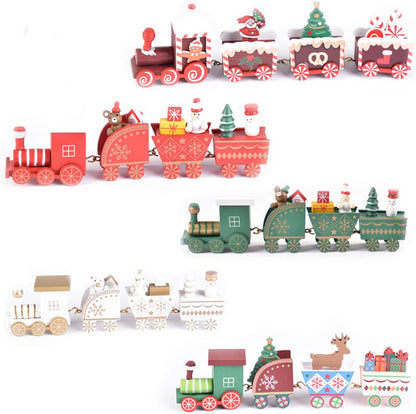 Christmas Wooden Train Set – Festive Decoration for Holiday 2025