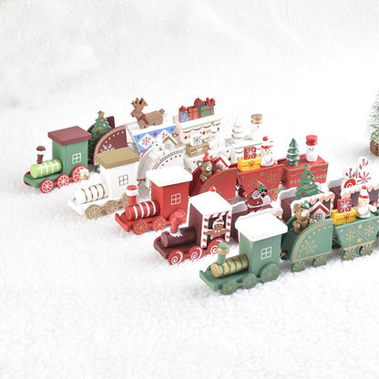 Christmas Wooden Train Set – Festive Decoration for Holiday 2025