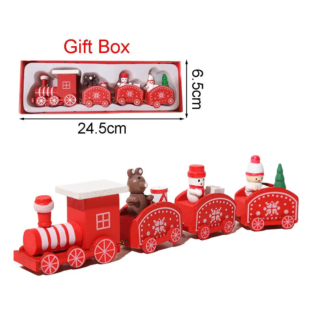 Christmas Wooden Train Set – Festive Decoration for Holiday 2025