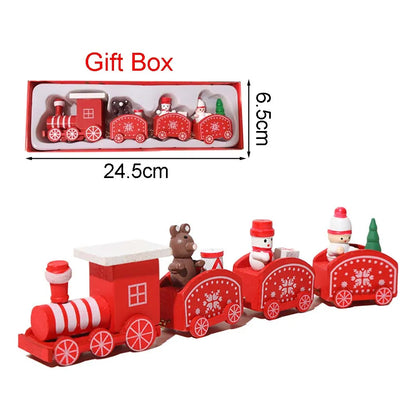 Christmas Wooden Train Set – Festive Decoration for Holiday 2025