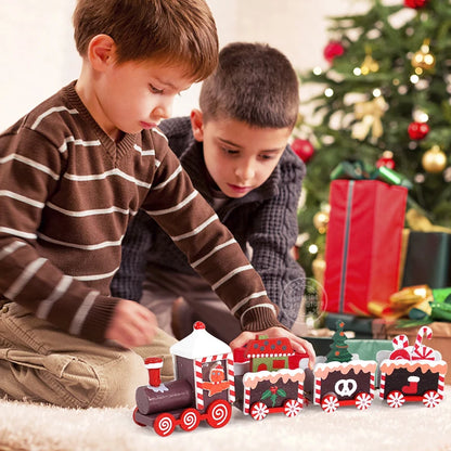Christmas Wooden Train Set – Festive Decoration for Holiday 2025