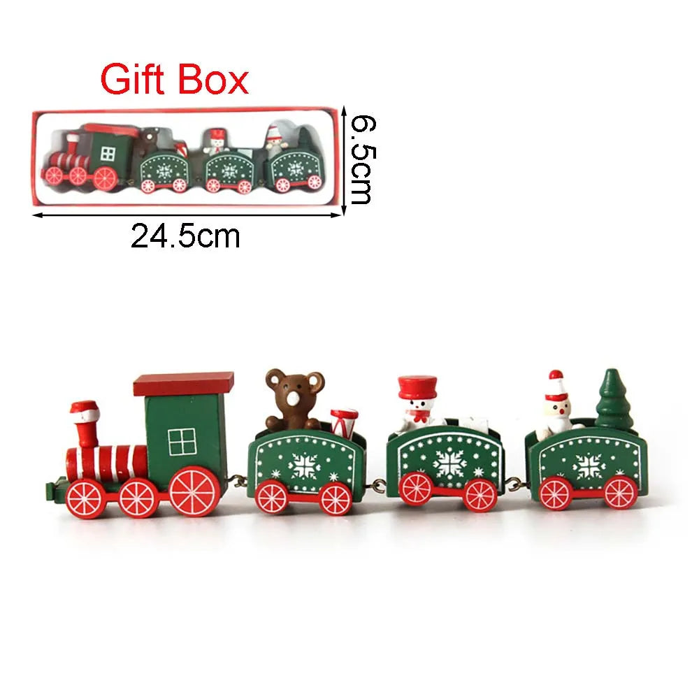 Christmas Wooden Train Set – Festive Decoration for Holiday 2025