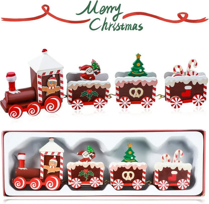 Christmas Wooden Train Set – Festive Decoration for Holiday 2025