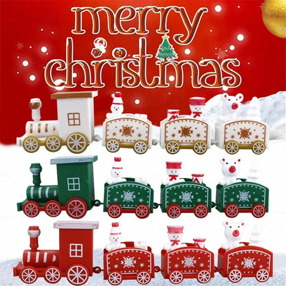 Christmas Wooden Train Set – Festive Decoration for Holiday 2025