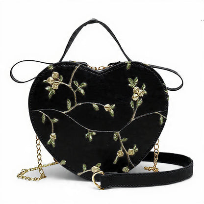 Heart-Shaped Ivy Handbag – Romantic Style Meets Everyday Elegance