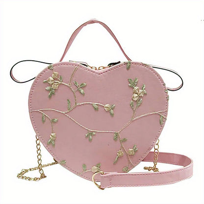 Heart-Shaped Ivy Handbag – Romantic Style Meets Everyday Elegance