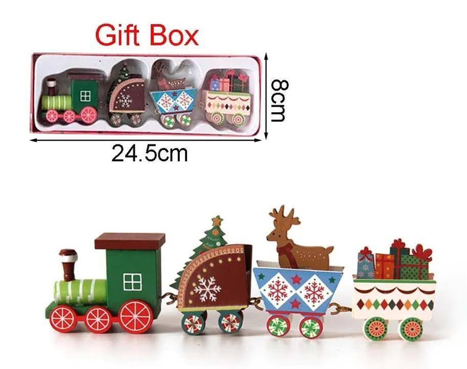 Christmas Wooden Train Set – Festive Decoration for Holiday 2025