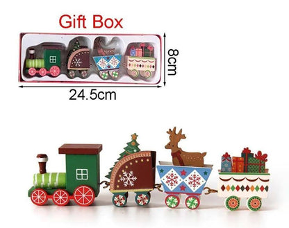 Christmas Wooden Train Set – Festive Decoration for Holiday 2025