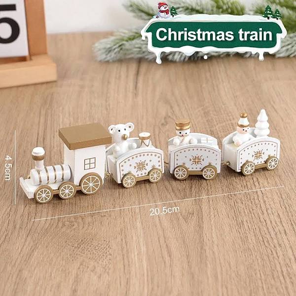 Christmas Wooden Train Set – Festive Decoration for Holiday 2025